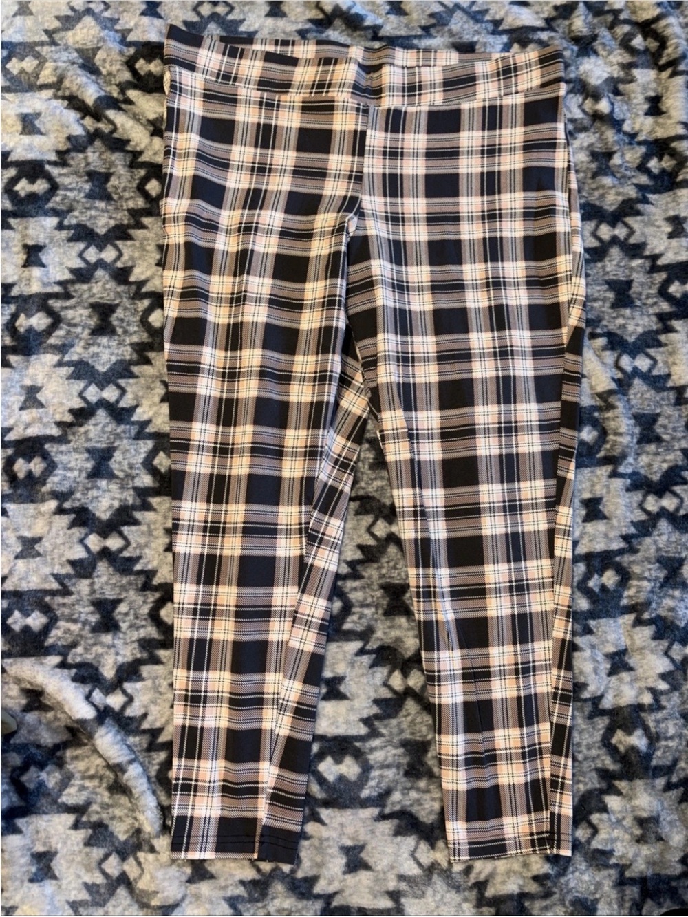 torrid Black and Cream Plaid Skinny Pants